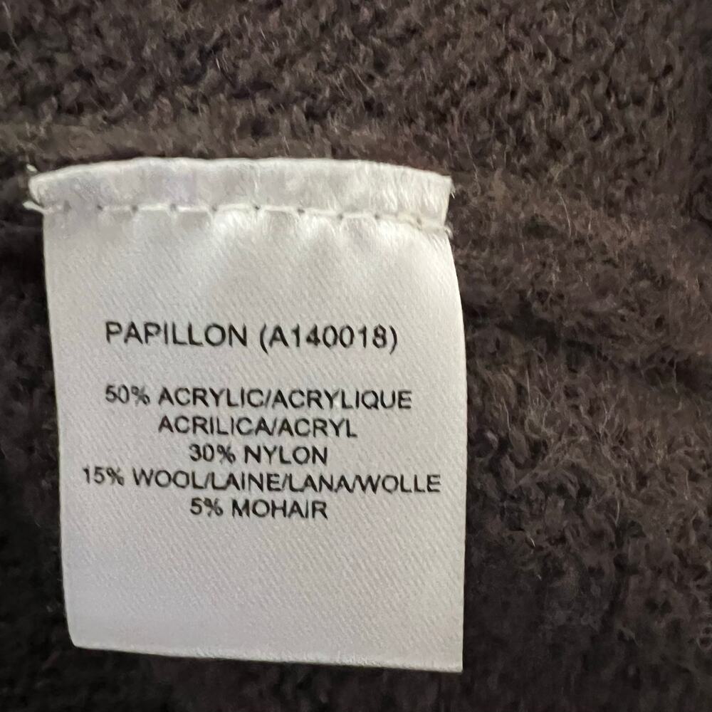 Derhy Funnel Neck Sweater Wool Mohair‎ Mix Brown Size Large - Picture 6 of 6